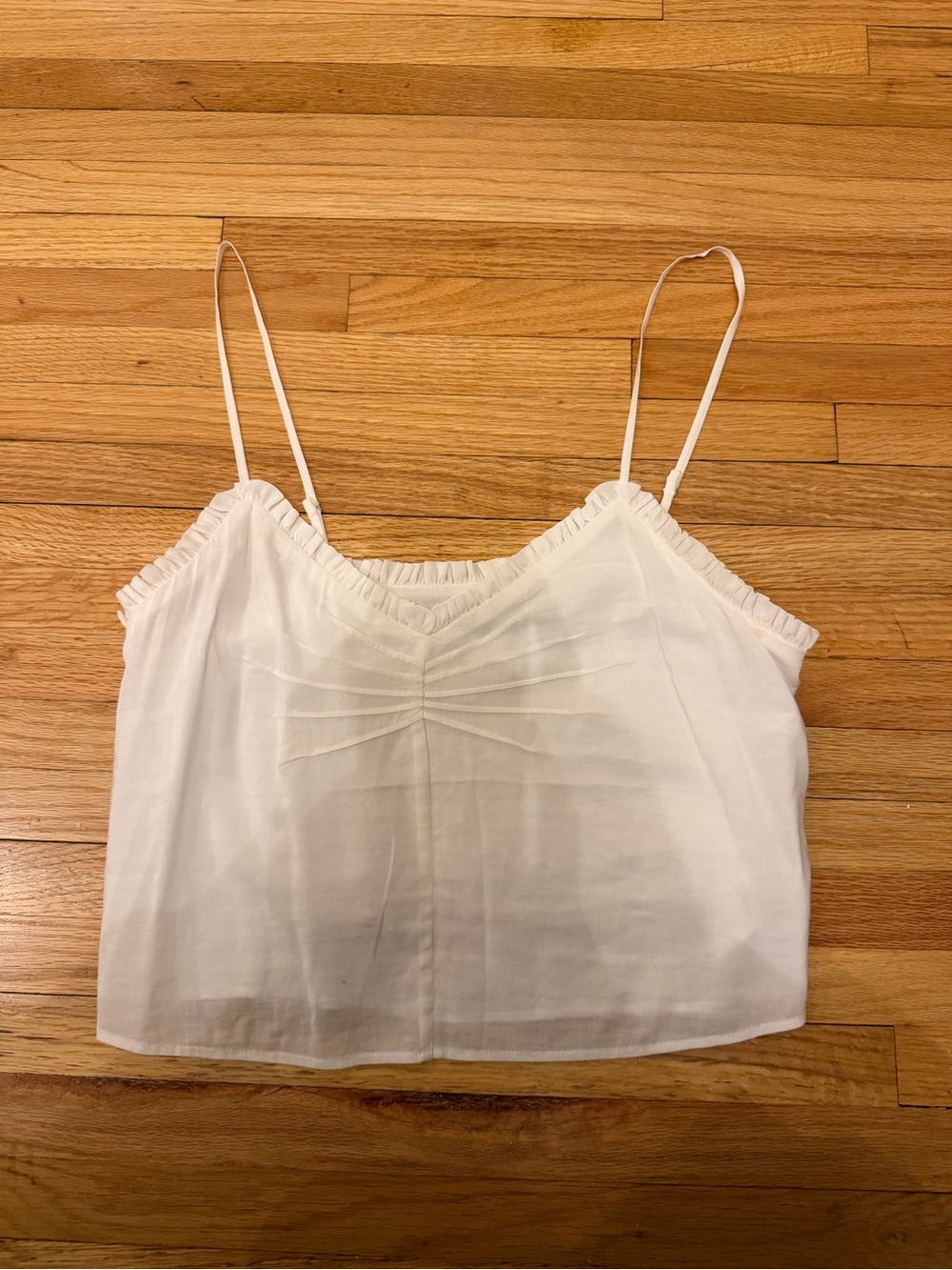 Reformation White Spaghetti Strap Cami Top